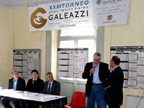 Il presidente Comitato Regionale Lazio, Melchiorre Zarelli, saluta il comitato organizzazitivo e le società partecipanti durante la cerimonia inaugurale.