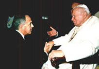 Il Prof. Carl A. Anderson e Gionanni Paolo II