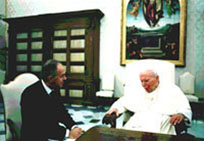 Il Prof. Carl A. Anderson e Gionanni Paolo II