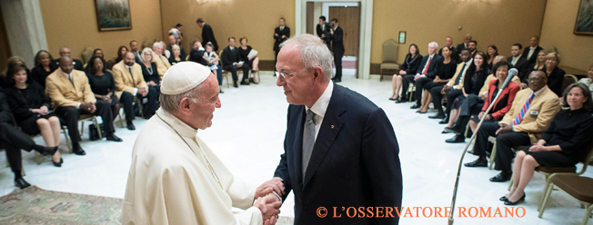 Delegazione Hall of Fame in Vaticano in udienza privata con il Santo Padre