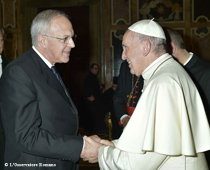 Papa Francesco incontra il Cavaliere Supremo il Prof. Carl Albert Anderson