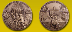 Medaglia Celebrativa dei 90 anni dei Cavalieri di Colombo a Roma.